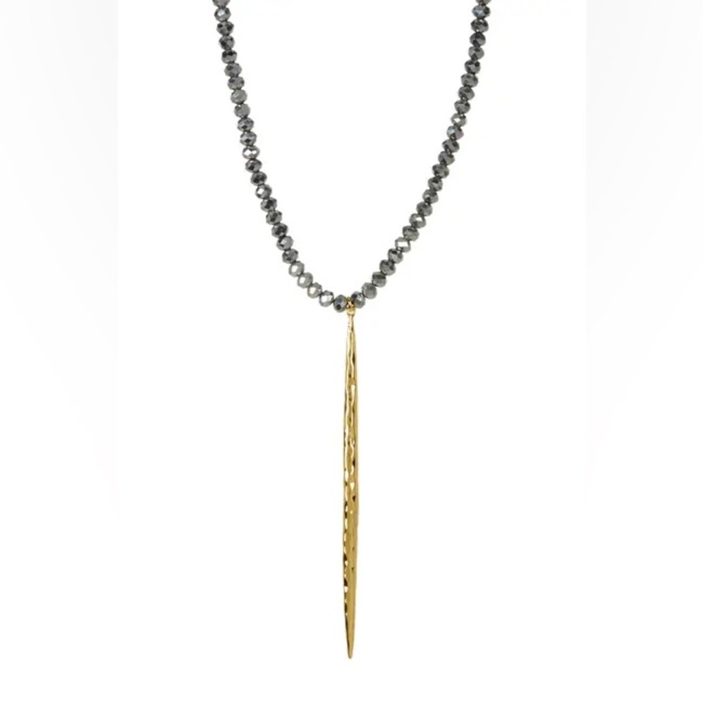 Gorjana Nora Long Beaded Pendant Necklace